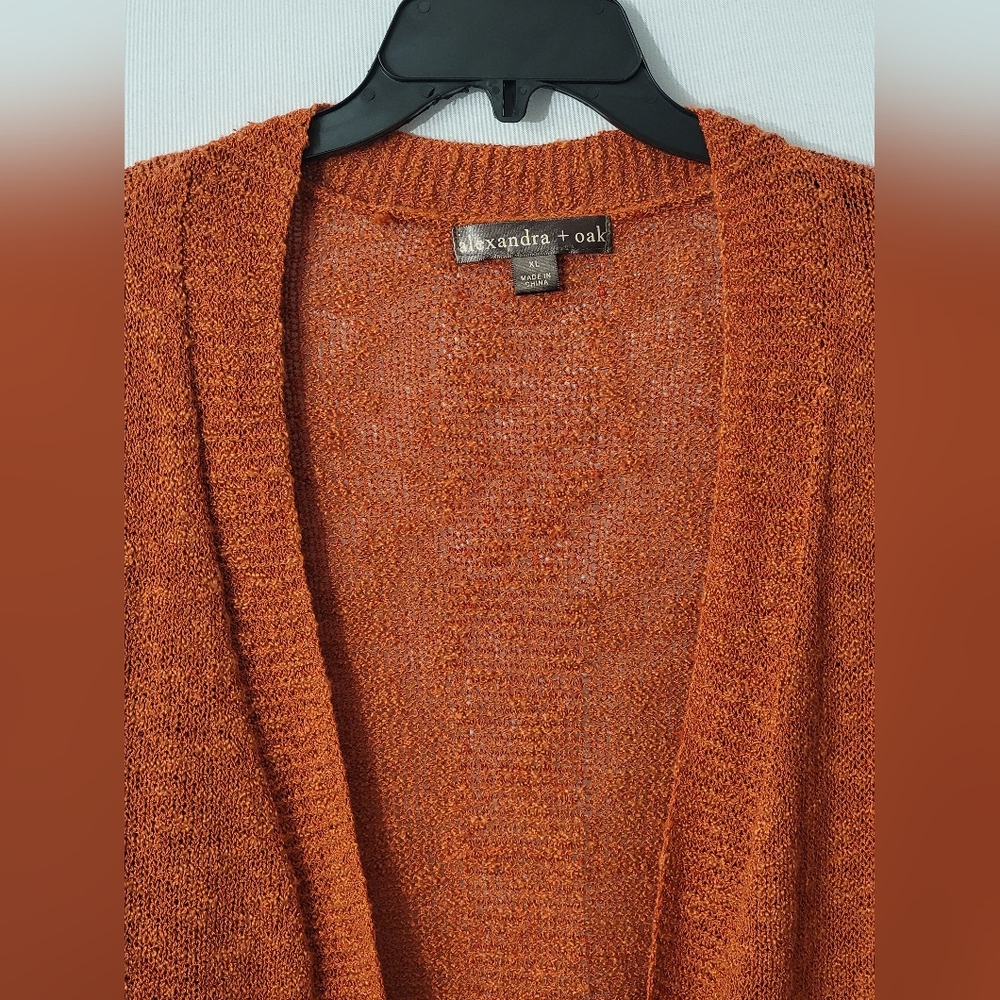 alexandra + oak Open Front Fall Cardigan Size XL - Picture 3 of 6